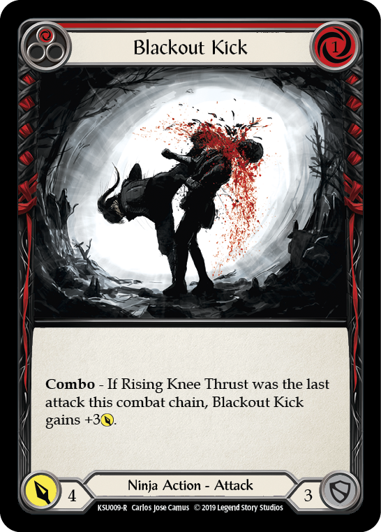 Blackout Kick (Red) [KSU009-R] (Katsu Hero Deck)  1st Edition Normal | Kessel Run Games Inc. 