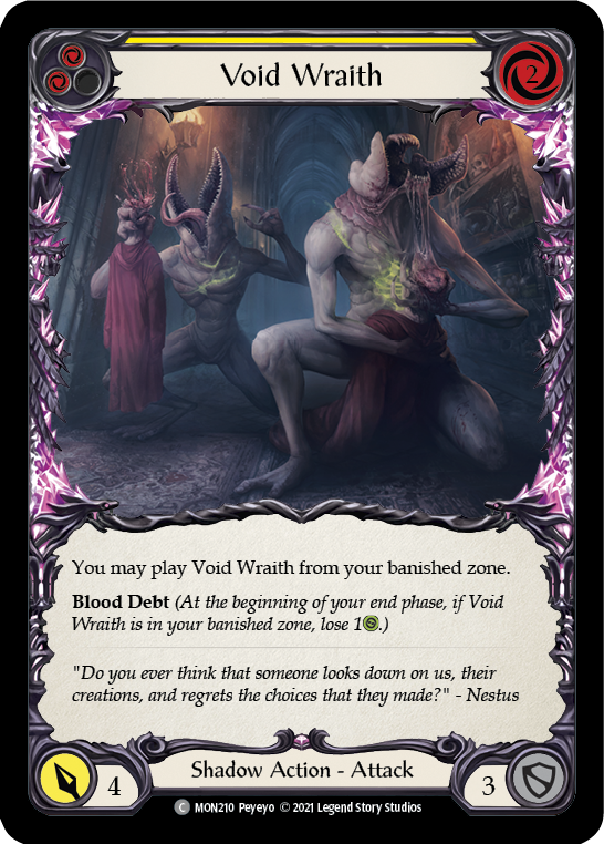 Void Wraith (Yellow) [MON210] (Monarch)  1st Edition Normal | Kessel Run Games Inc. 