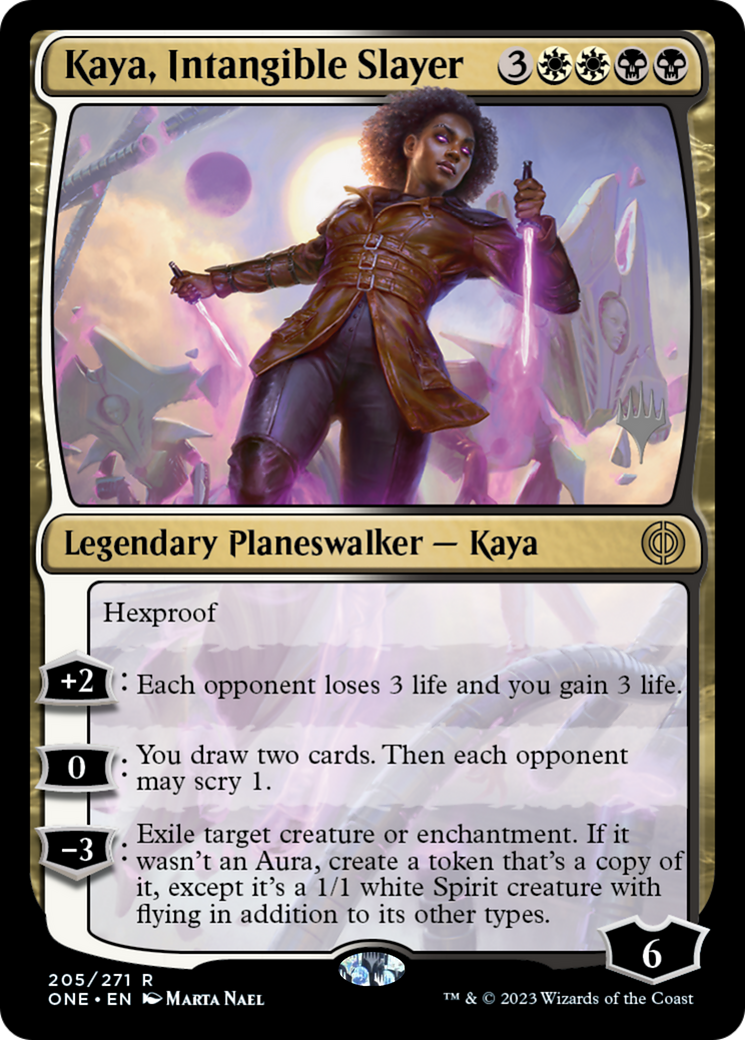 Kaya, Intangible Slayer (Promo Pack) [Phyrexia: All Will Be One Promos] | Kessel Run Games Inc. 