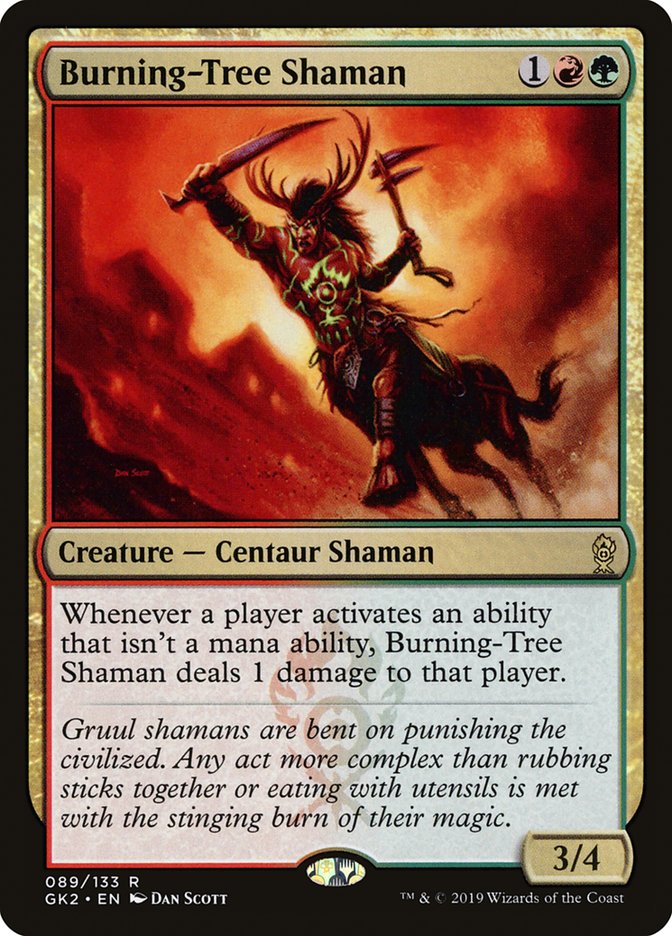 Burning-Tree Shaman [Ravnica Allegiance Guild Kit] | Kessel Run Games Inc. 