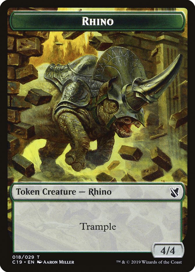 Rhino Token [Commander 2019 Tokens] | Kessel Run Games Inc. 