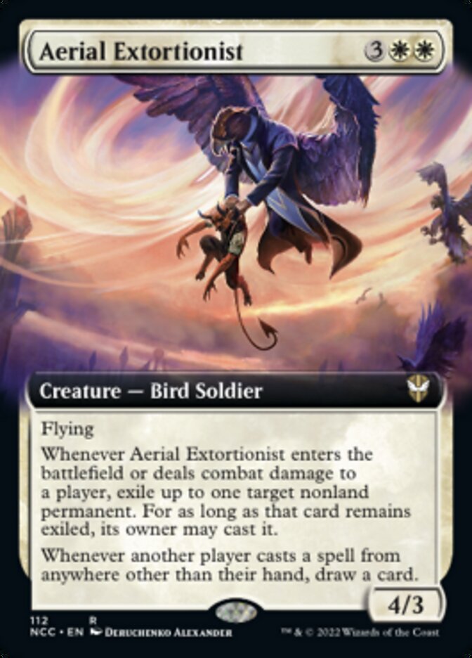 Aerial Extortionist (Extended Art) [Streets of New Capenna Commander] | Kessel Run Games Inc. 