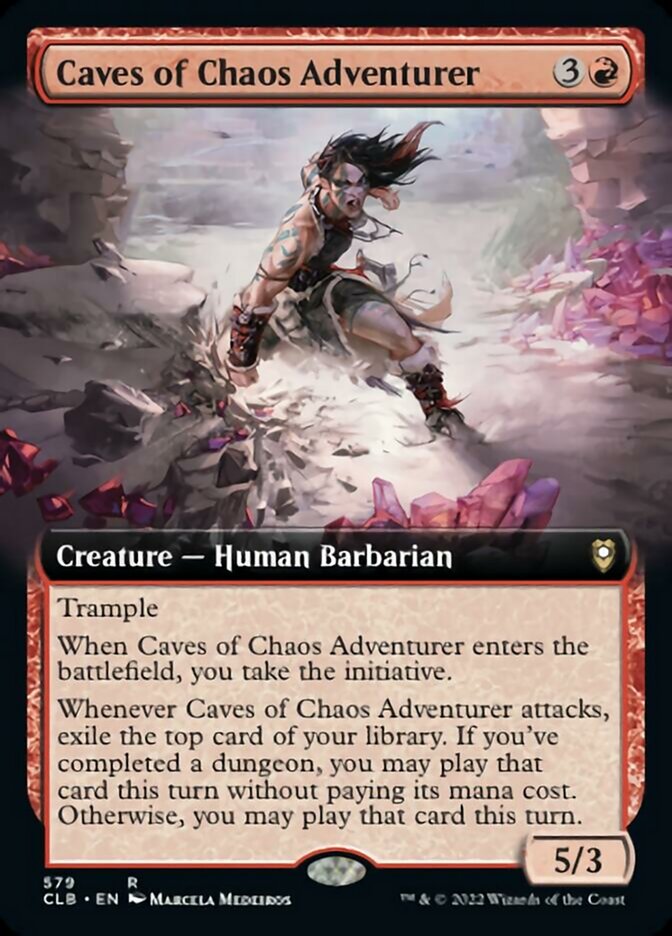 Caves of Chaos Adventurer (Extended Art) [Commander Legends: Battle for Baldur's Gate] | Kessel Run Games Inc. 