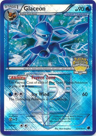 Glaceon (23/116) (City Championship Promo) [Black & White: Plasma Freeze] | Kessel Run Games Inc. 