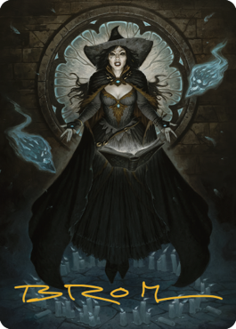 Tasha, the Witch Queen Art Card (76) (Gold-Stamped Signature) [Commander Legends: Battle for Baldur's Gate Art Series] | Kessel Run Games Inc. 