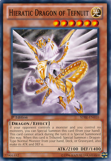 Hieratic Dragon of Tefnuit [SDBE-EN010] Common | Kessel Run Games Inc. 