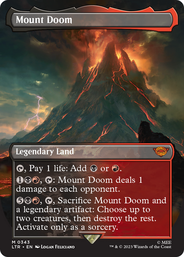 Mount Doom (Borderless Alternate Art) [The Lord of the Rings: Tales of Middle-Earth] | Kessel Run Games Inc. 