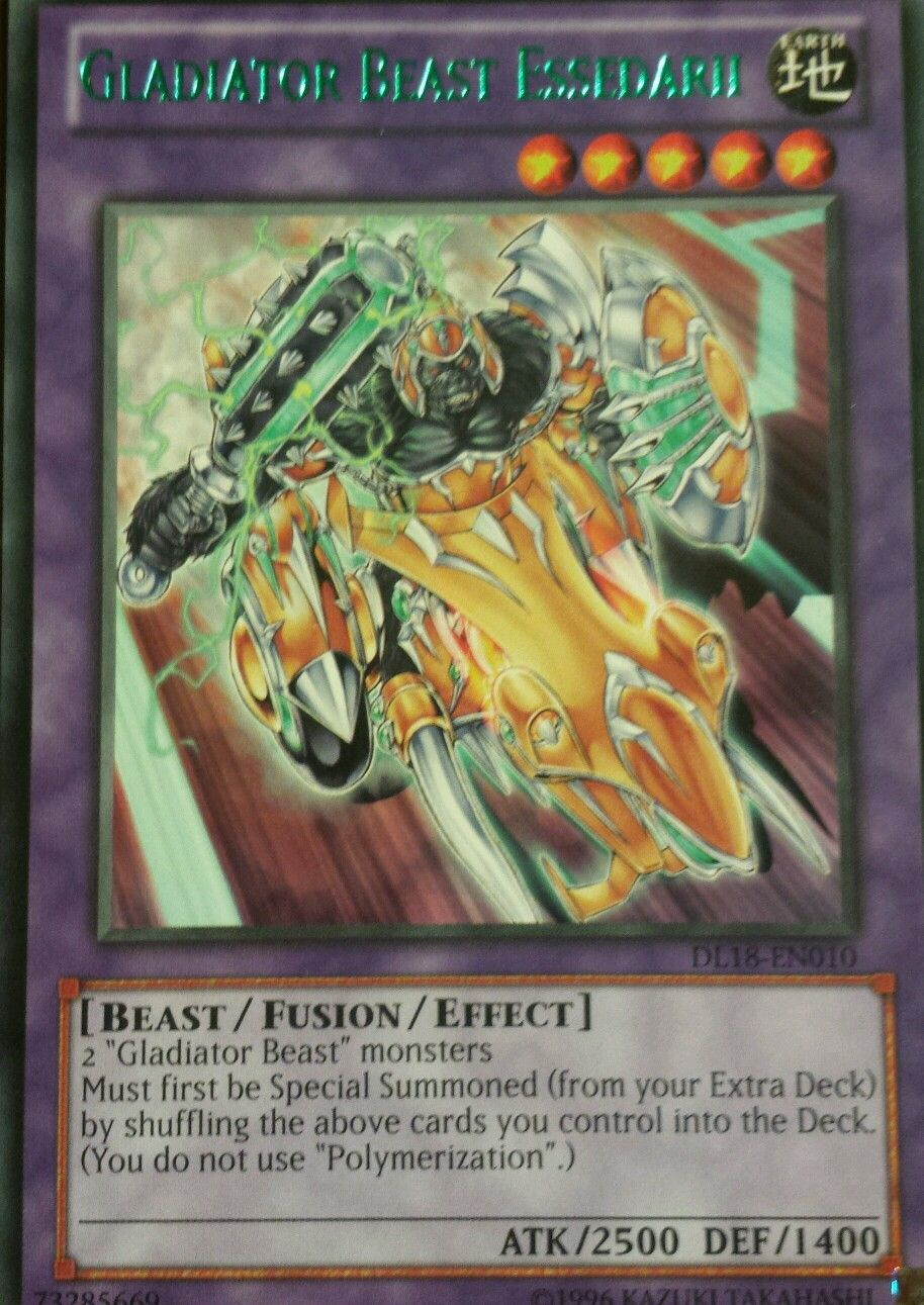 Gladiator Beast Essedarii (Green) [DL18-EN010] Rare | Kessel Run Games Inc. 