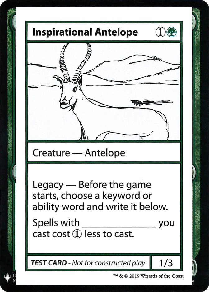 Inspirational Antelope [Mystery Booster Playtest Cards] | Kessel Run Games Inc. 