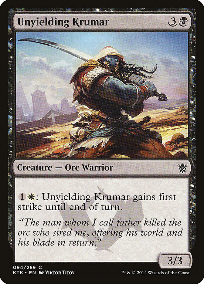 Unyielding Krumar [Khans of Tarkir] | Kessel Run Games Inc. 