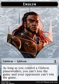 Gideon of the Trials Emblem // Zombie Double-Sided Token [Amonkhet Tokens] | Kessel Run Games Inc. 