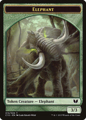 Elephant // Saproling Double-Sided Token [Commander 2015 Tokens] | Kessel Run Games Inc. 