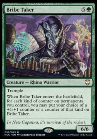Bribe Taker (Promo Pack) [Streets of New Capenna Commander Promos] | Kessel Run Games Inc. 