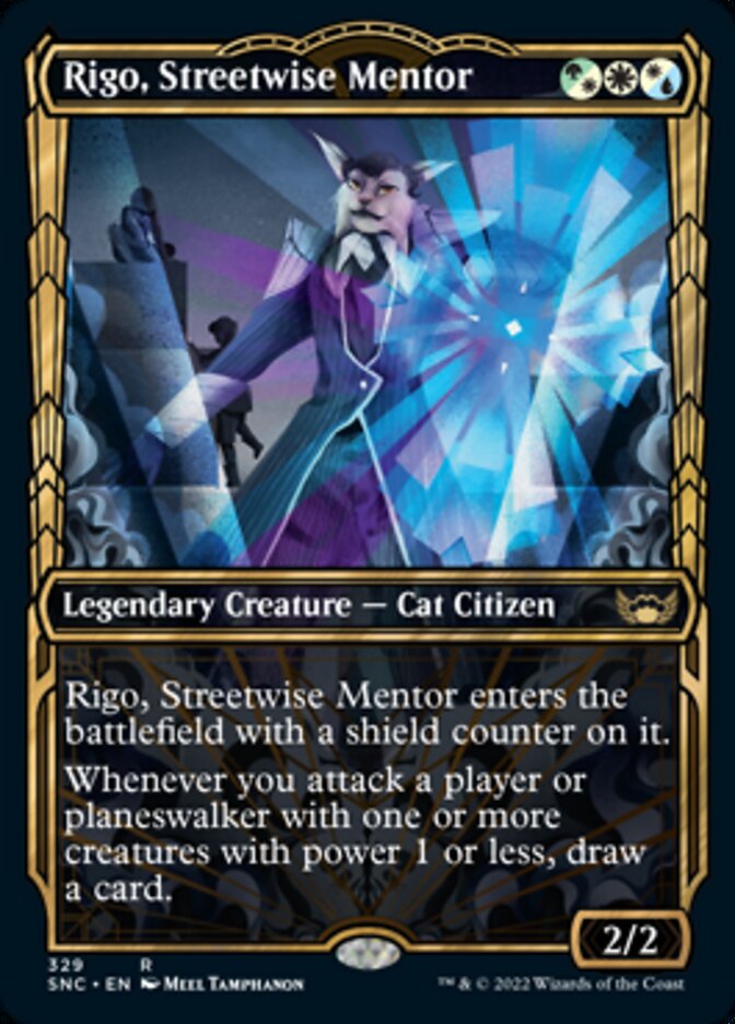 Rigo, Streetwise Mentor (Showcase Golden Age) [Streets of New Capenna] | Kessel Run Games Inc. 