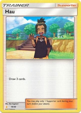 Hau (19/30) [Sun & Moon: Trainer Kit - Alolan Raichu] | Kessel Run Games Inc. 