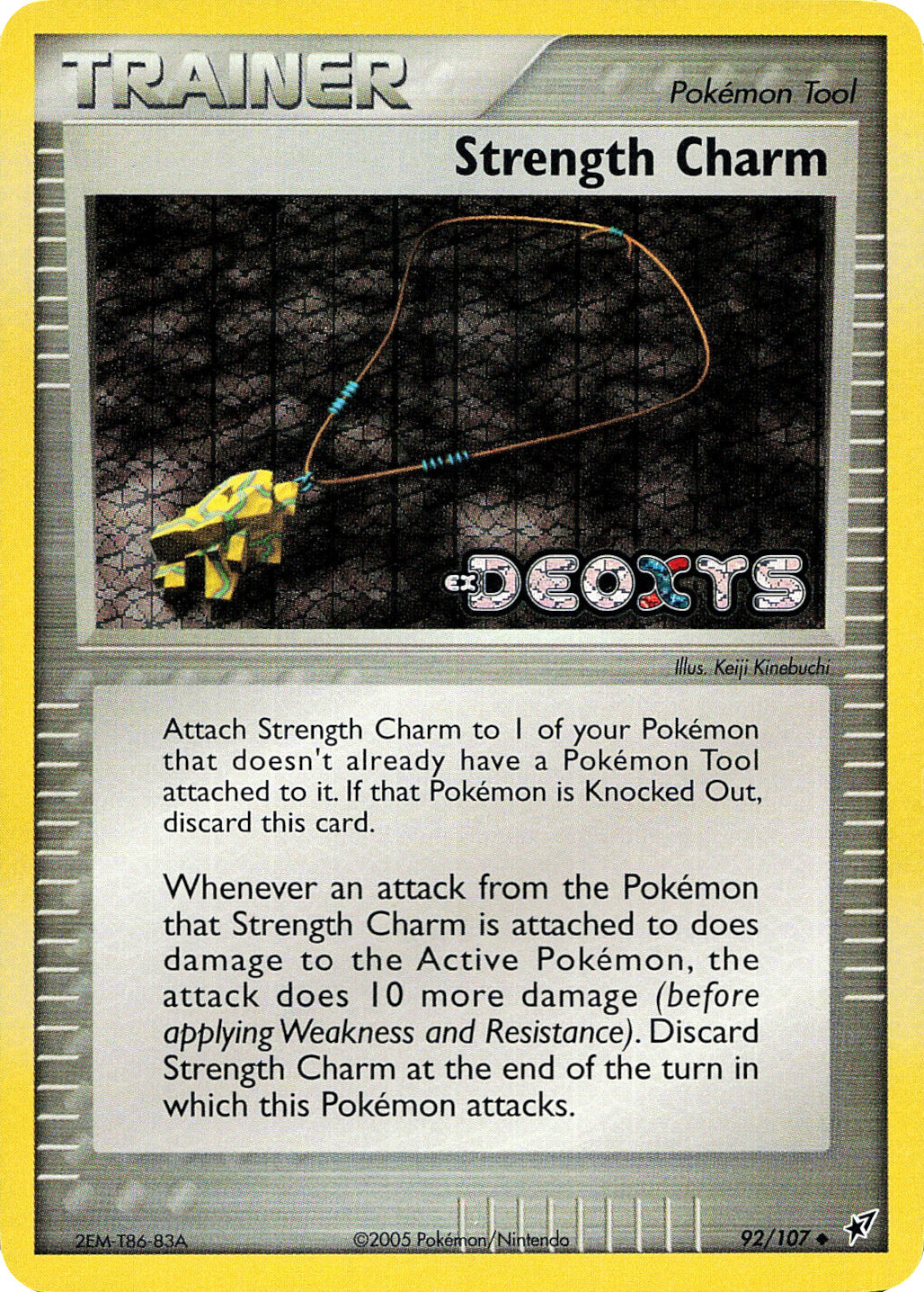 Strength Charm (92/107) (Stamped) [EX: Deoxys] | Kessel Run Games Inc. 