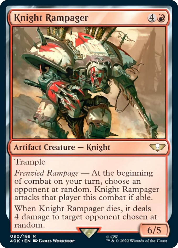 Knight Rampager (Surge Foil) [Warhammer 40,000] | Kessel Run Games Inc. 