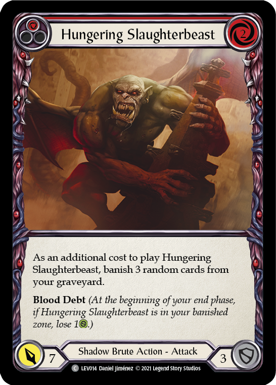 Hungering Slaughterbeast (Red) [LEV014] (Monarch Levia Blitz Deck) | Kessel Run Games Inc. 