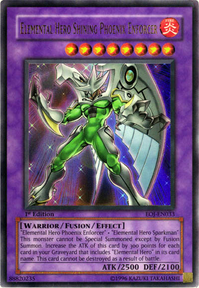 Elemental Hero Shining Phoenix Enforcer [EOJ-EN033] Ultra Rare | Kessel Run Games Inc. 