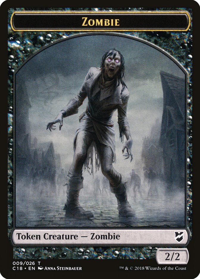 Manifest // Zombie Double-Sided Token [Commander 2018 Tokens] | Kessel Run Games Inc. 