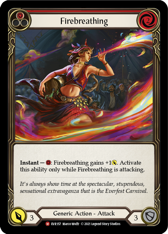 Firebreathing [EVR157] (Everfest)  1st Edition Rainbow Foil | Kessel Run Games Inc. 