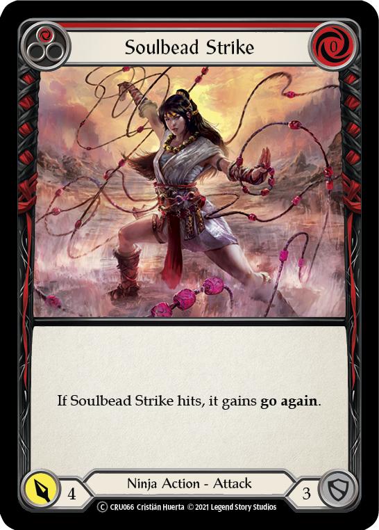 Soulbead Strike (Red) [U-CRU066] (Crucible of War Unlimited)  Unlimited Rainbow Foil | Kessel Run Games Inc. 