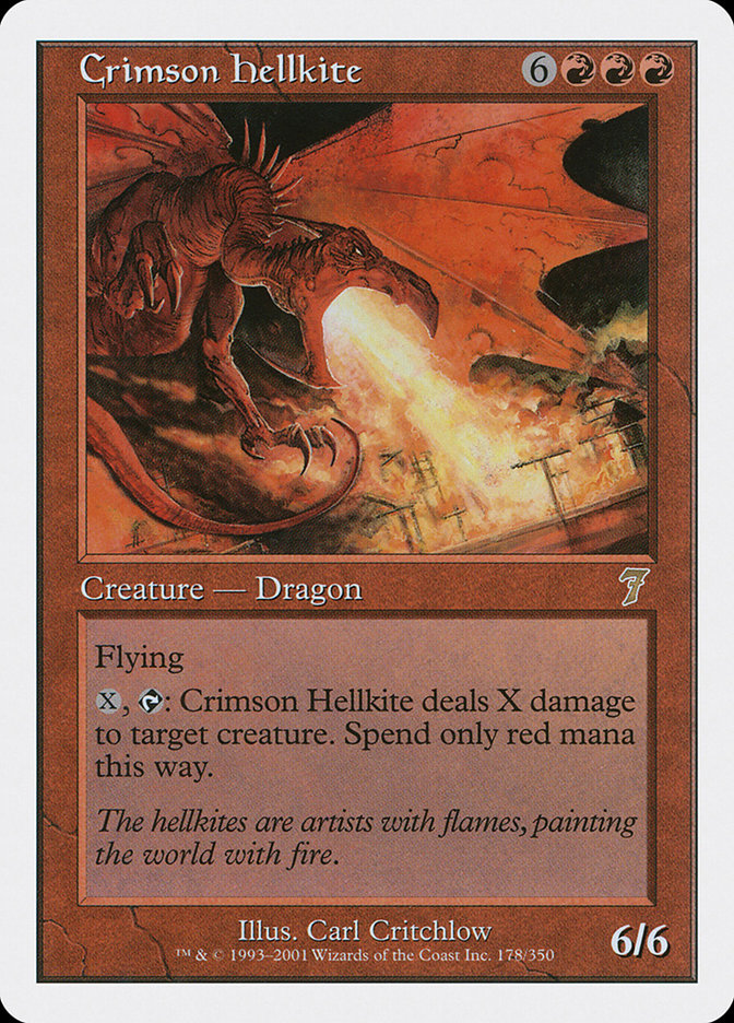 Crimson Hellkite [Seventh Edition] | Kessel Run Games Inc. 