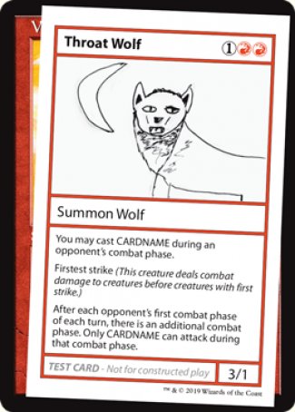 Throat Wolf (2021 Edition) [Mystery Booster Playtest Cards] | Kessel Run Games Inc. 