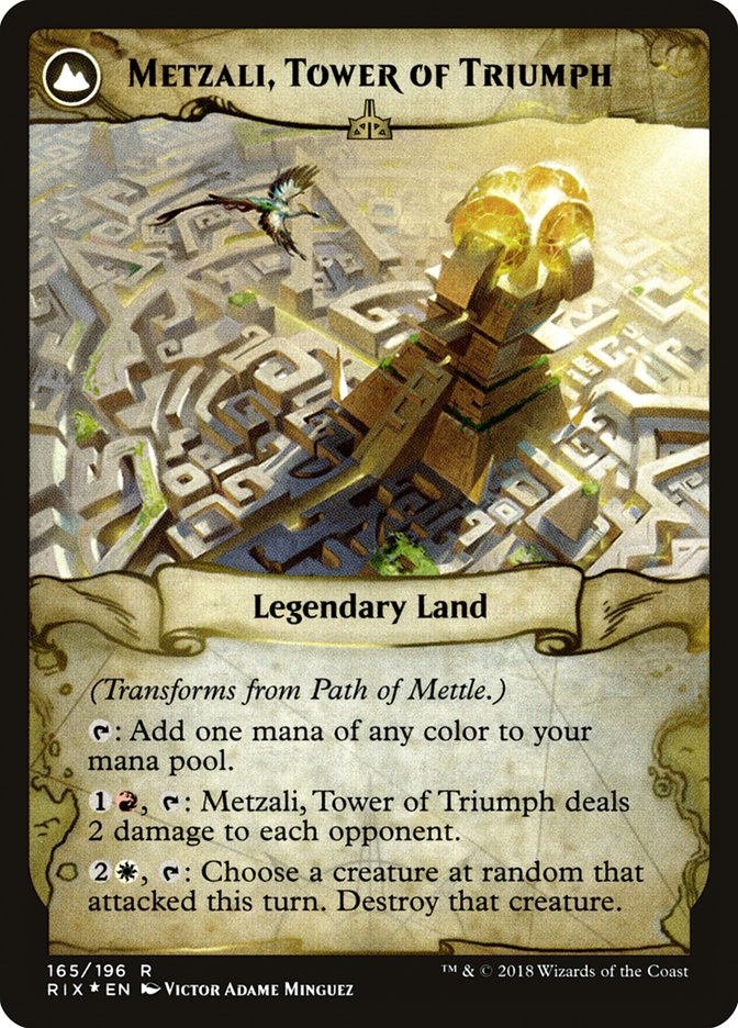 Path of Mettle // Metzali, Tower of Triumph [Rivals of Ixalan Prerelease Promos] | Kessel Run Games Inc. 