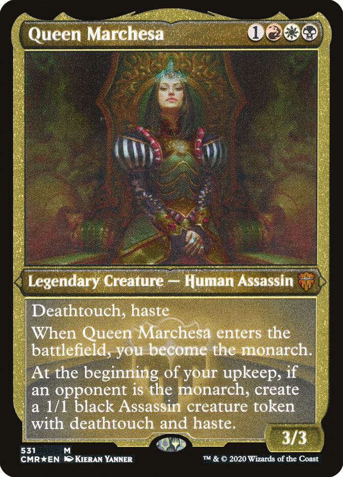 Queen Marchesa (Etched) [Commander Legends] | Kessel Run Games Inc. 