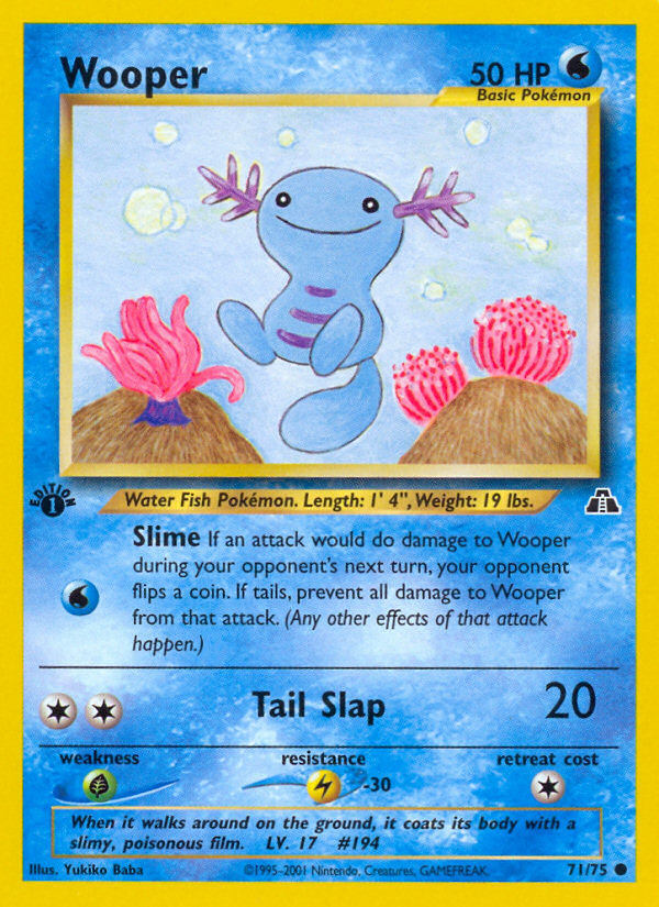 Wooper (71/75) [Neo Discovery 1st Edition] | Kessel Run Games Inc. 