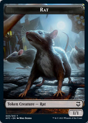 Rat // Zombie Double-Sided Token [Dungeons & Dragons: Adventures in the Forgotten Realms Commander Tokens] | Kessel Run Games Inc. 