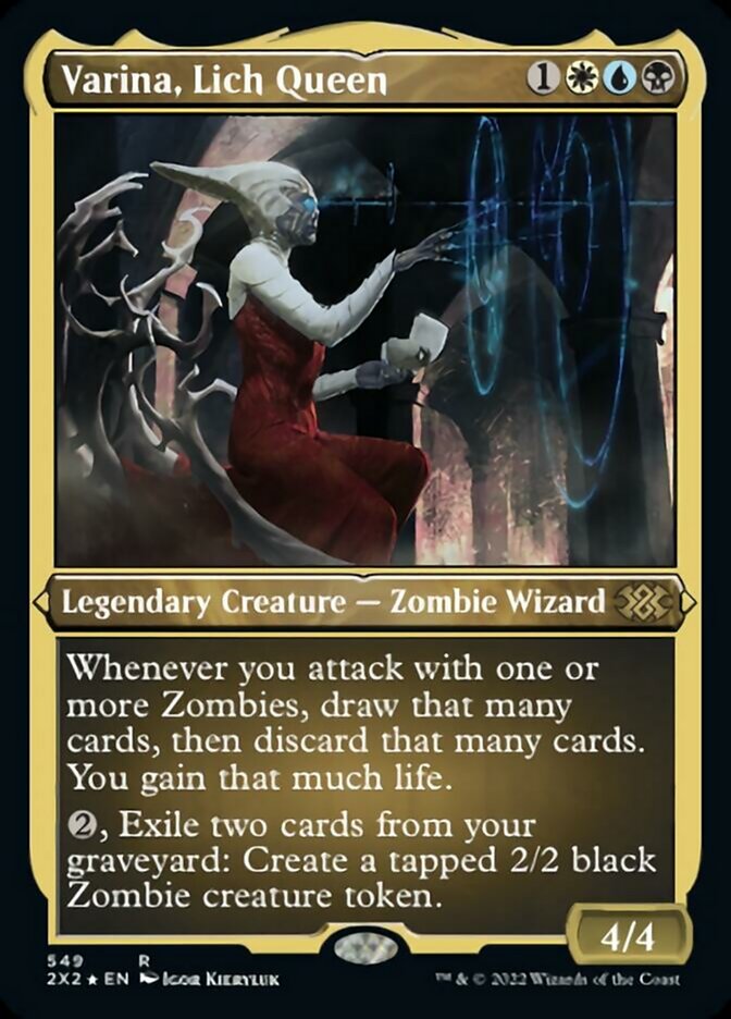 Varina, Lich Queen (Foil Etched) [Double Masters 2022] | Kessel Run Games Inc. 