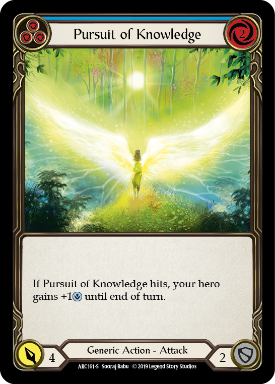 Pursuit of Knowledge [ARC161-S] (Arcane Rising)  1st Edition Rainbow Foil | Kessel Run Games Inc. 