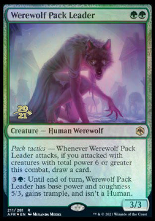 Werewolf Pack Leader [Dungeons & Dragons: Adventures in the Forgotten Realms Prerelease Promos] | Kessel Run Games Inc. 