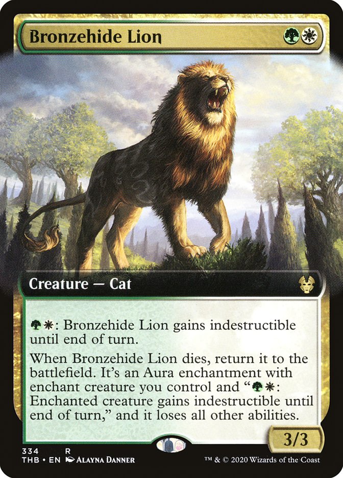 Bronzehide Lion (Extended Art) [Theros Beyond Death] | Kessel Run Games Inc. 