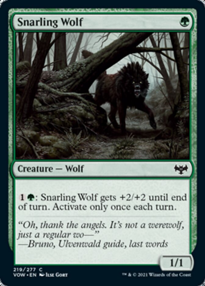 Snarling Wolf [Innistrad: Crimson Vow] | Kessel Run Games Inc. 
