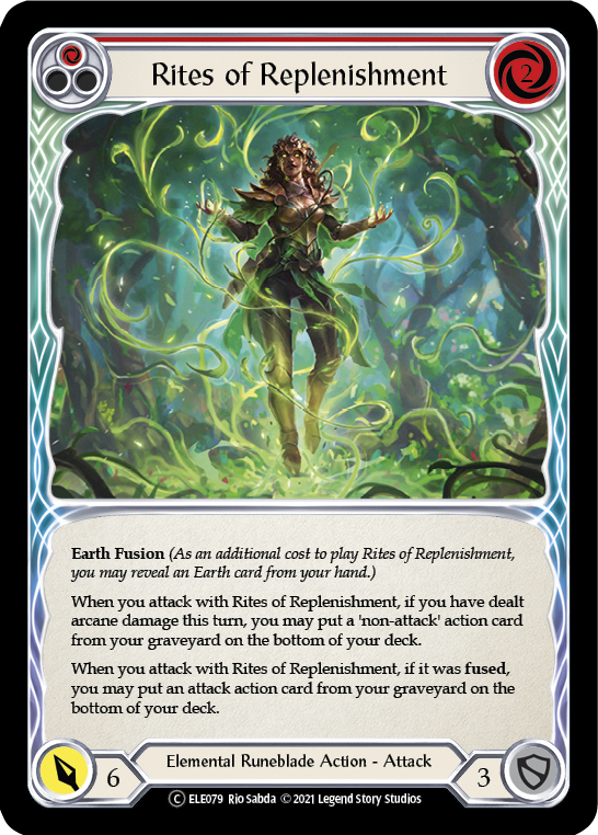 Rites of Replenishment (Red) [U-ELE079] (Tales of Aria Unlimited)  Unlimited Rainbow Foil | Kessel Run Games Inc. 