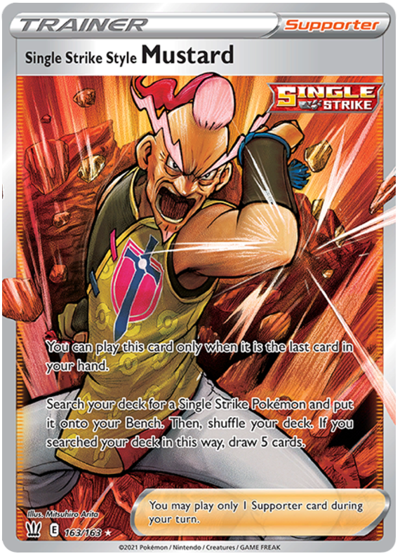 Single Strike Style Mustard (163/163) [Sword & Shield: Battle Styles] | Kessel Run Games Inc. 