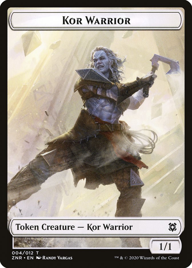 Construct // Kor Warrior Double-Sided Token [Zendikar Rising Tokens] | Kessel Run Games Inc. 