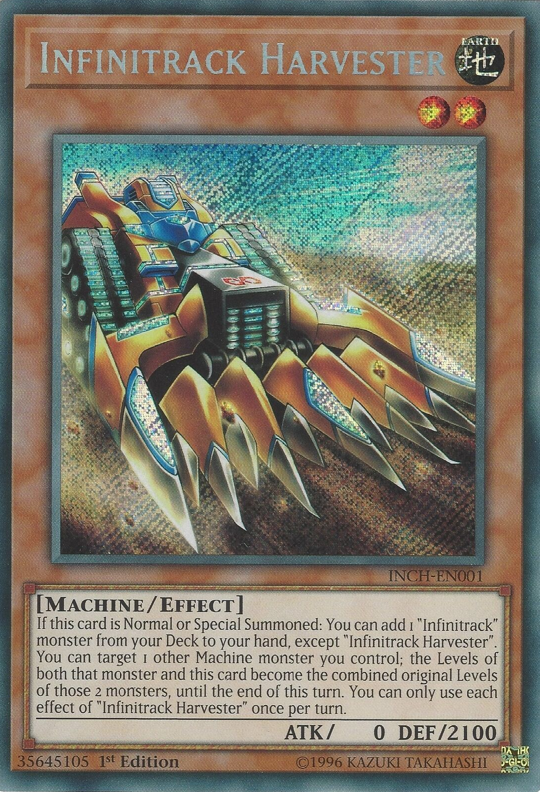 Infinitrack Harvester [INCH-EN001] Secret Rare | Kessel Run Games Inc. 