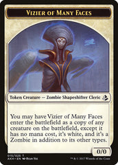 Vizier of Many Faces // Zombie Double-Sided Token [Amonkhet Tokens] | Kessel Run Games Inc. 