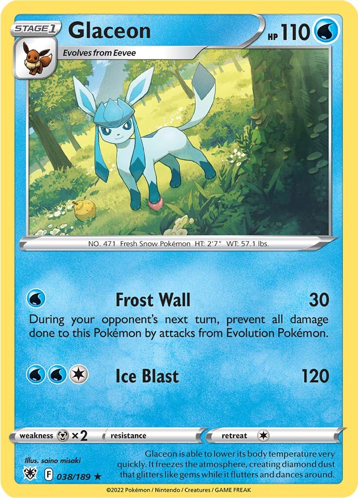 Glaceon (038/189) [Sword & Shield: Astral Radiance] | Kessel Run Games Inc. 