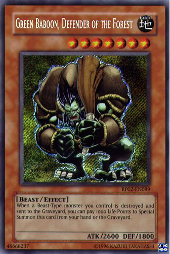 Green Baboon, Defender of the Forest [RP02-EN099] Secret Rare | Kessel Run Games Inc. 