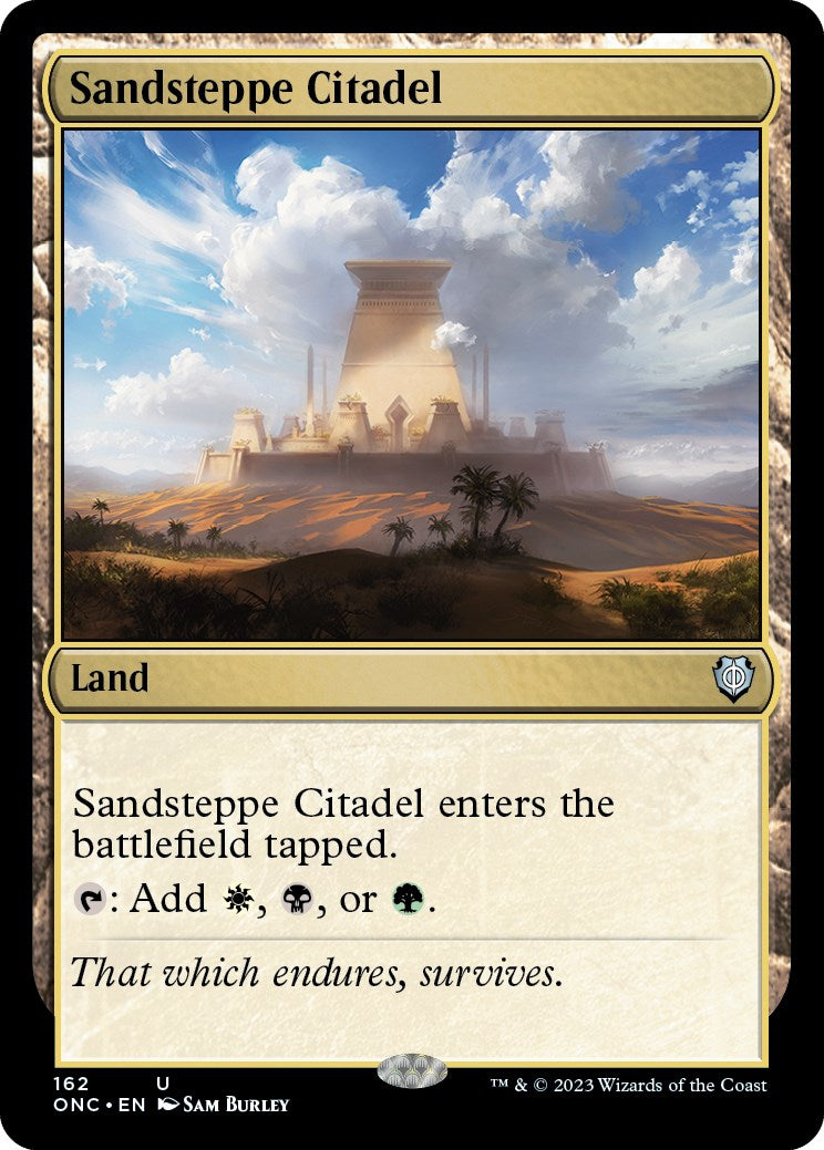 Sandsteppe Citadel [Phyrexia: All Will Be One Commander] | Kessel Run Games Inc. 