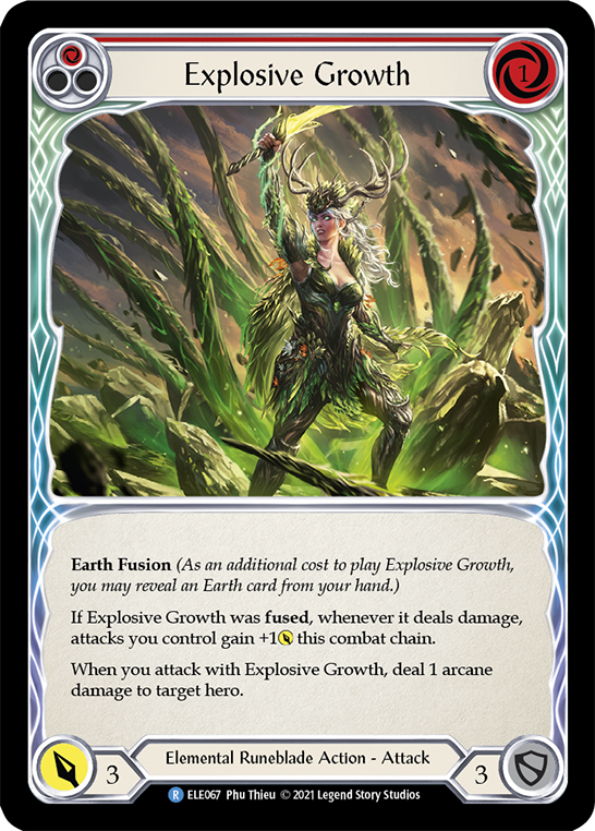 Explosive Growth (Red) [ELE067] (Tales of Aria)  1st Edition Rainbow Foil | Kessel Run Games Inc. 