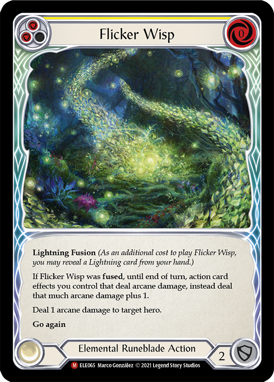 Flicker Wisp [ELE065] (Tales of Aria)  1st Edition Rainbow Foil | Kessel Run Games Inc. 