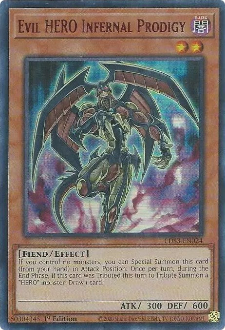 Evil HERO Infernal Prodigy (Red) [LDS3-EN024] Ultra Rare | Kessel Run Games Inc. 