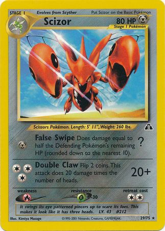 Scizor (29/75) [Neo Discovery Unlimited] | Kessel Run Games Inc. 