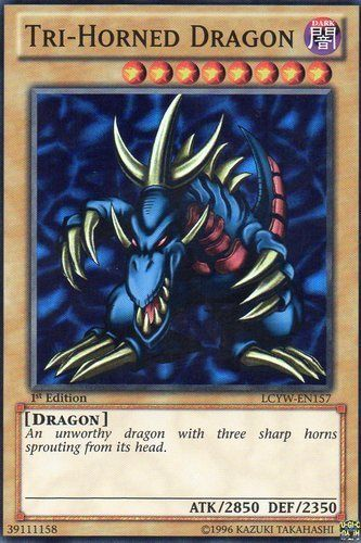 Tri-Horned Dragon [LCYW-EN157] Super Rare | Kessel Run Games Inc. 